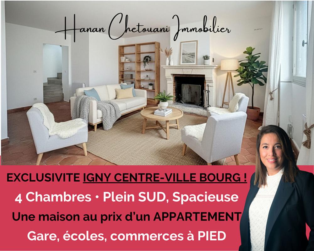 Vente Appartement IGNY BOURG 130 M2, 4 CHAMBRES ET TOUT À PIED ! Igny