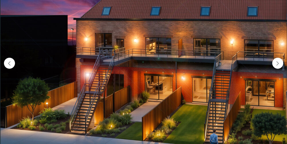 Vente Loft 8 lofts individuels de 79.85 m hab.  97.42 m hab. dont 4 avec jardin et parking et 4 avec balcon et parking Halluin
