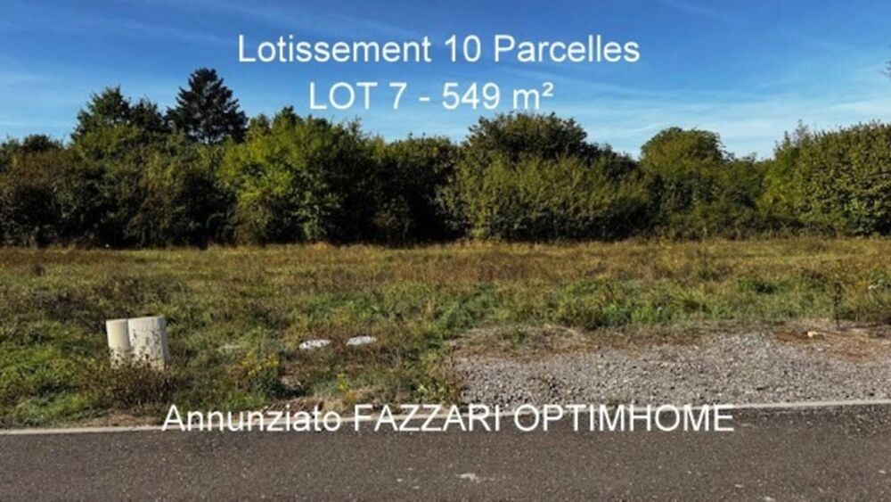 Vente Terrain Stenay 55700 terrain à bâtir viabilisé 549 m² Lot n° 7 Stenay