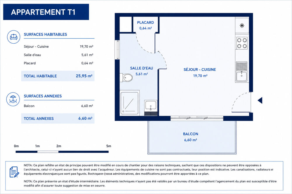 appartement à vendre 1 pièces MAROMME (76)