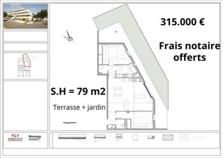  Appartement à vendre 3 pièces 74 m²