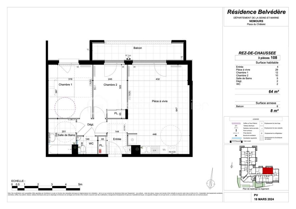Appartement T3 Neuf 64 m2