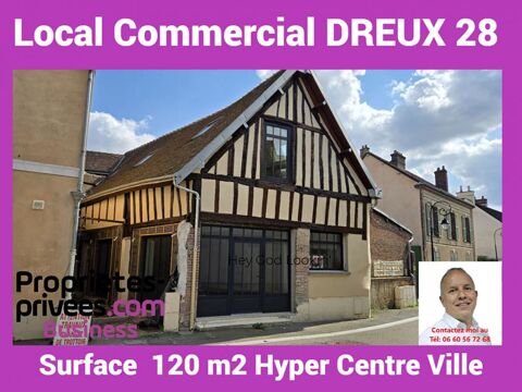 28100 DREUX- Local commercial  120 m&sup2;,  acc&egrave;s PMR 2000 28100 Dreux
