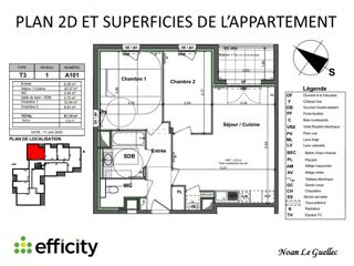  Appartement � vendre 3 pi�ces 61 m�
