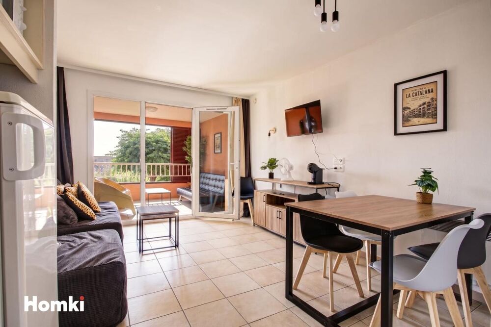 LE BARCARÈS  CAP COUDALÈRE  T2 33 m²+ LOGGIA 8 m² PISCINE  PARKING  LIBRE DE BAIL
