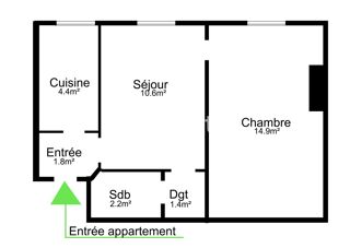  Appartement à vendre 2 pièces 35 m²