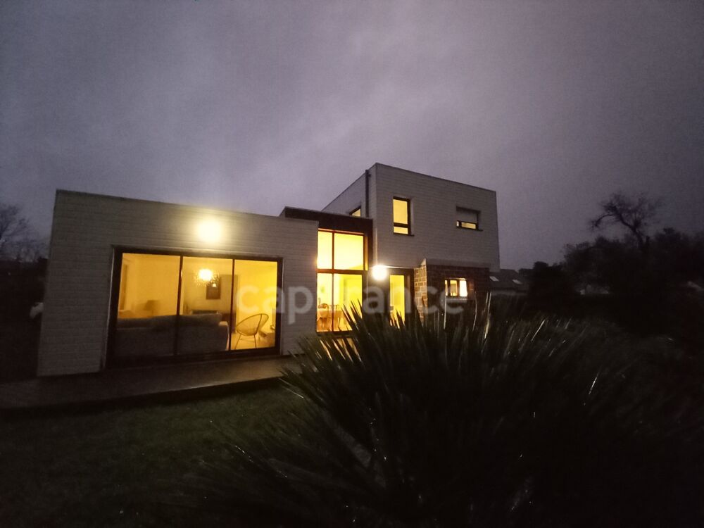 Maison contemporaine à Ossature bois TREGASTEL (22)