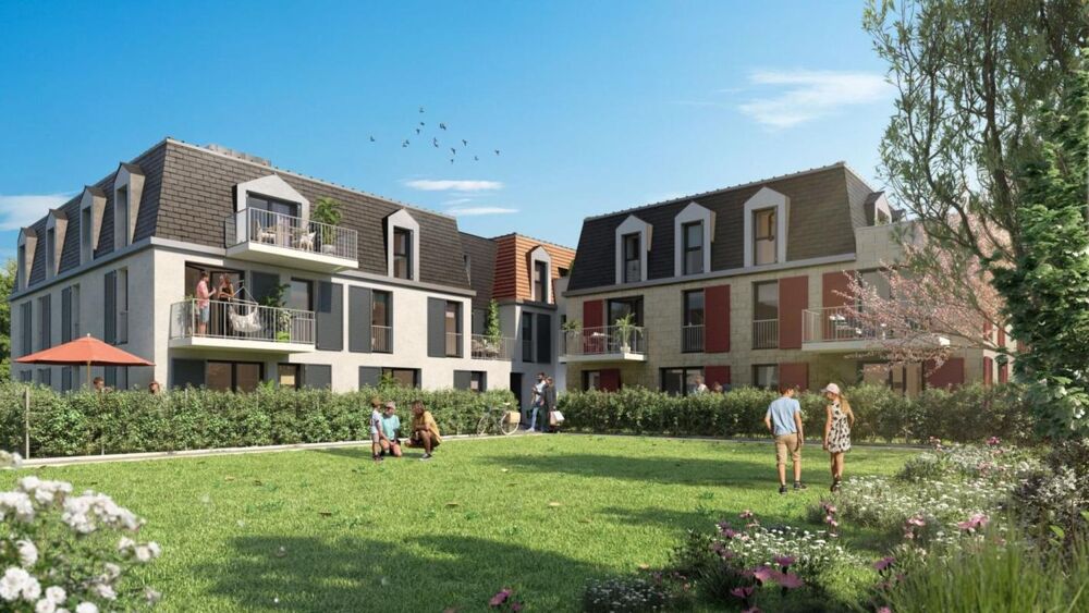 Senlis (60)  T2 de 43 m² avec jardin exposé plein sud, terrasse et 2 parking en sous-sol