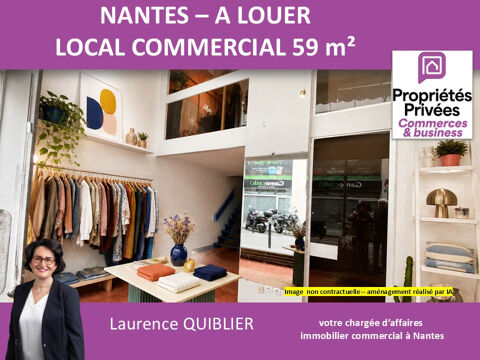 44000 NANTES - LOCAL COMMERCIAL 59 m&sup2; A LOUER - PROCHE PLACE ROYALE 1050 44000 Nantes