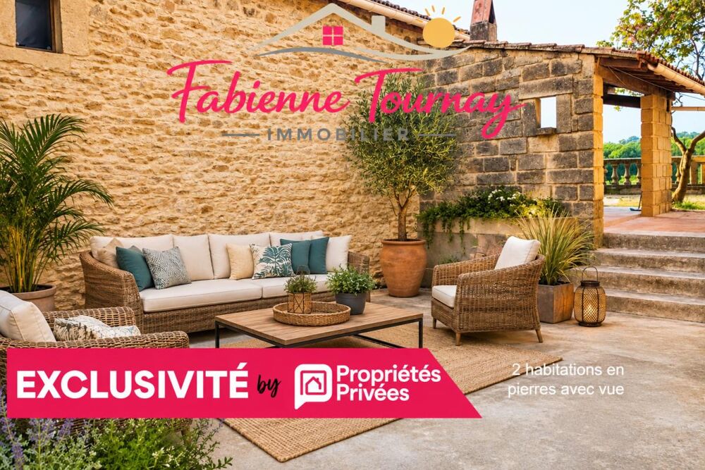 Vente Maison Ensemble de 2 habitations en pierres à rénover, vue exceptionnelle, calme total Sabran