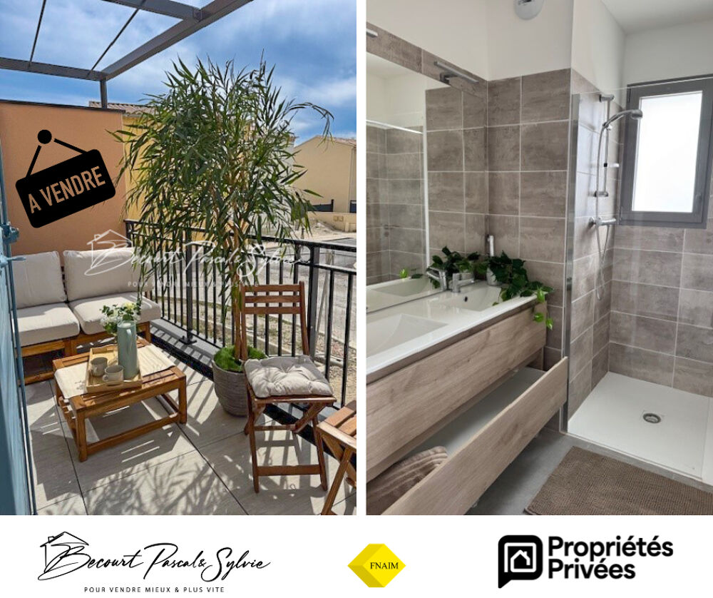 Appartement duplex Sarrians 3 pièce(s) 66.80 m2 terrasse 7,1 m2, 2 parkings
