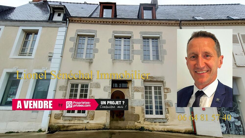 Vente Maison Maison de ville atypique avec ses superbes façades extérieures en pierre de 118 m2 habitables (160 m2 au sol) Beaumont sur sarthe