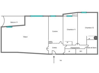  Appartement  vendre 3 pices 68 m