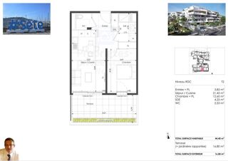  Appartement à vendre 2 pièces 44 m²