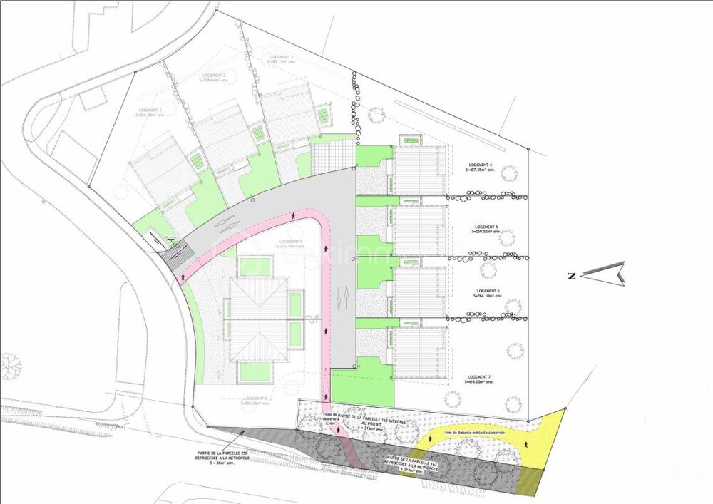 Vente Terrain Terrains à bâtir viabilisés avec projet de maison – Haute-Jarrie (Clos Allerme) Jarrie