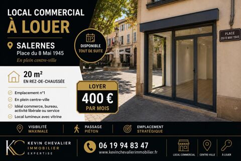 EXCLUSIVITE SALERNE - LOCAL LOCAL COMMERCIAL  20 m&sup2; 400 83690 Salernes