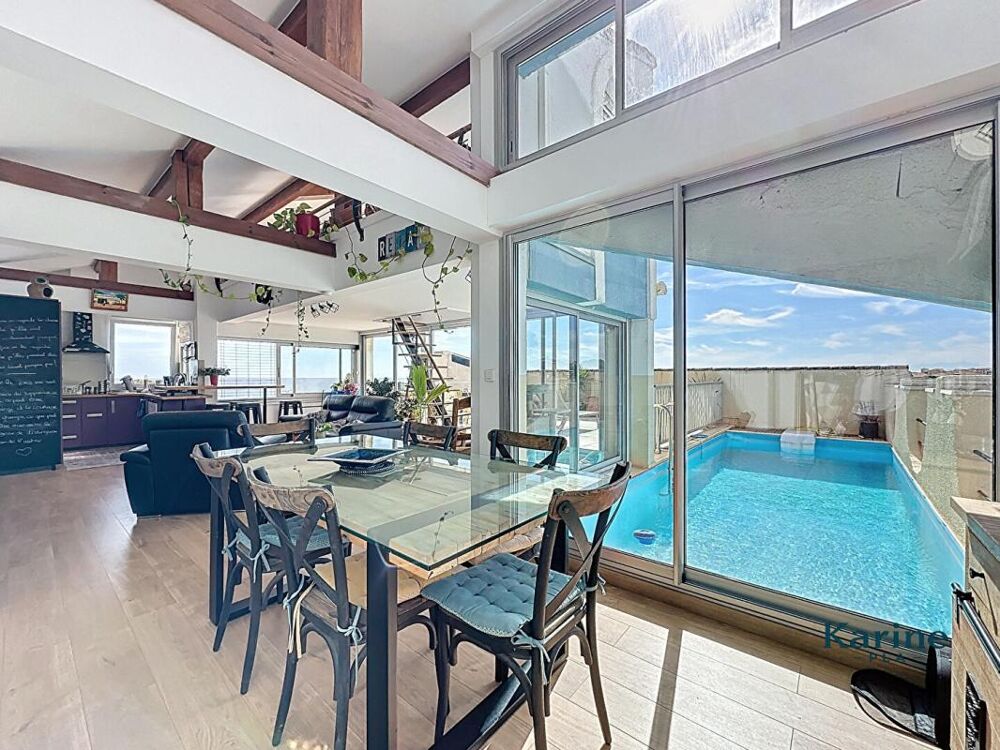 Vente Duplex T4 87m - Rooftop, Piscine & Vue Mer - St Pierre la Mer