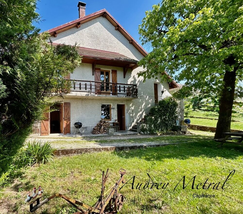 Maison individuelle à vendre à Ruffieux + Grange 200 m² + terrain + vue dégagée à 1h de Genève, 45 min d'Annecy et 30 min d'Aix-