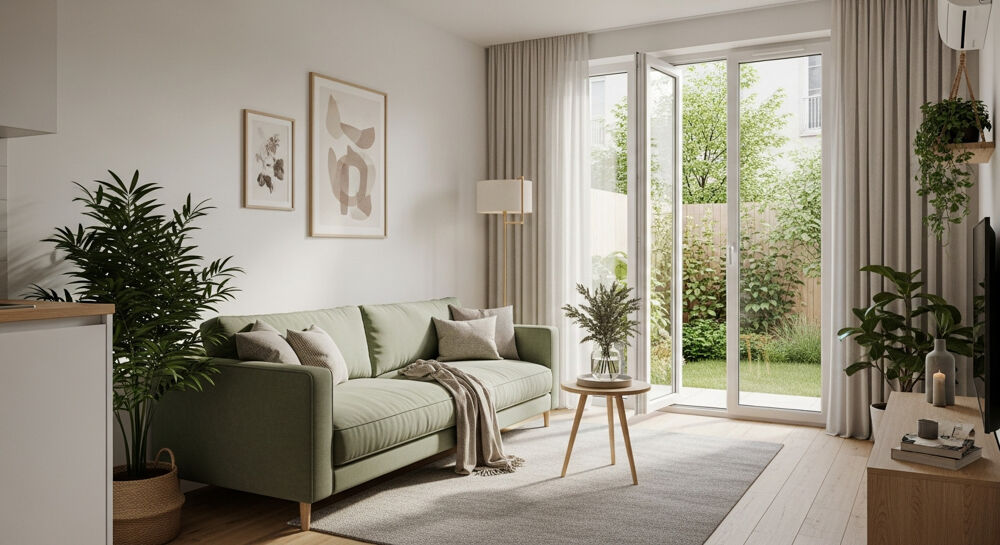 Prêt à taux zéro : UN VRAI BONHEUR. STUDIO de 28.74m² + UN JARDIN - LOUVRES