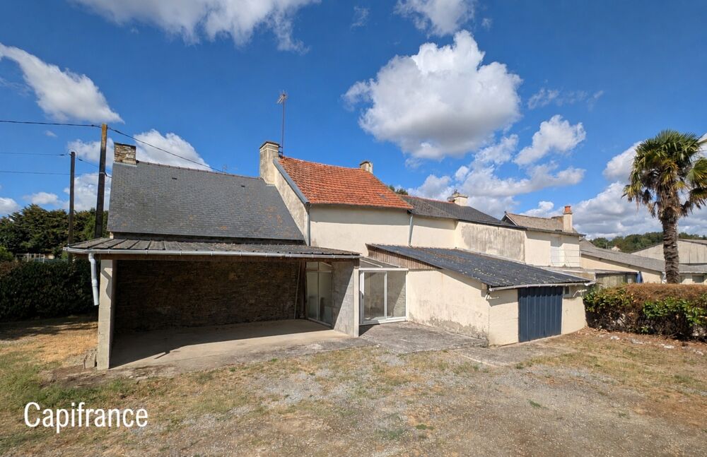 Vente Maison Maison mitoyenne en pierres à rénover avec 2 hectares de terrain plat à Carentoir – Idéal chevaux et projets nature.