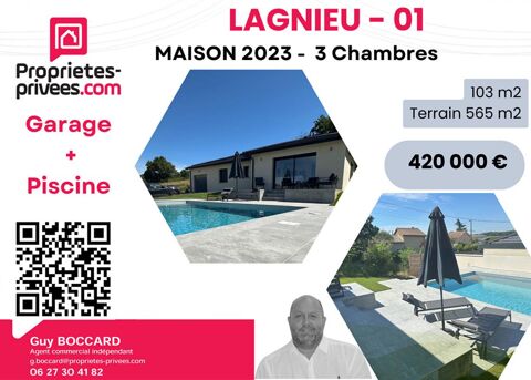   Maison Lagnieu 103 m2, 3 chambres, Garage, Piscine Maison - 4 pi�ce(s) - 103 m�