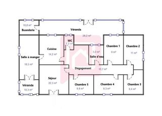  Maison à vendre 8 pièces 170 m²