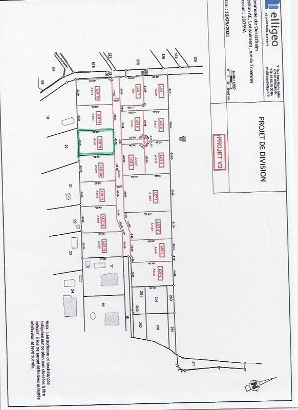 Vente Terrain Terrain � vendre  proche de MARLENHEIM (67) : Terrain Viabilis� : 582 m2 -  Lotissement Strengenfeld - Libre architecte et const Marlenheim