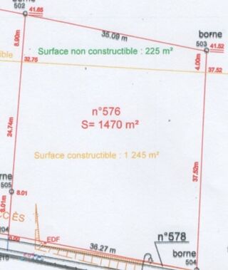  Terrain � vendre 1470 m�