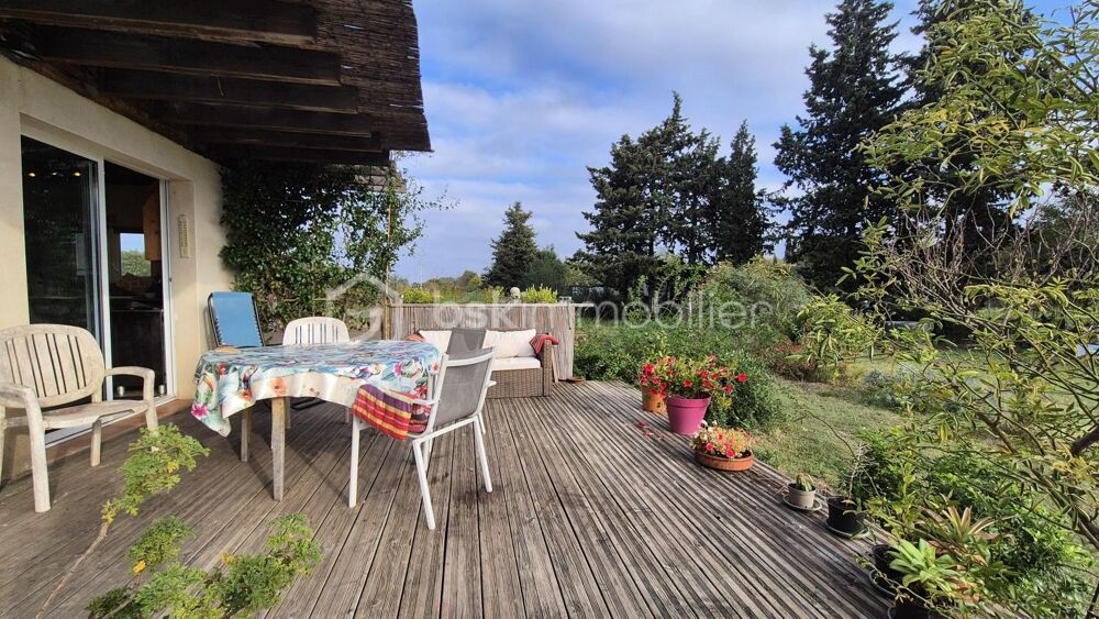 A VENDRE MAISON ECOLOGIQUE 4 FACES DE 100M² SUR TERRAIN AGRICOLE BIO DE 17843M² A ORTAFFA - HORS LOTISSEMENT - TROIS CHAMBRES -