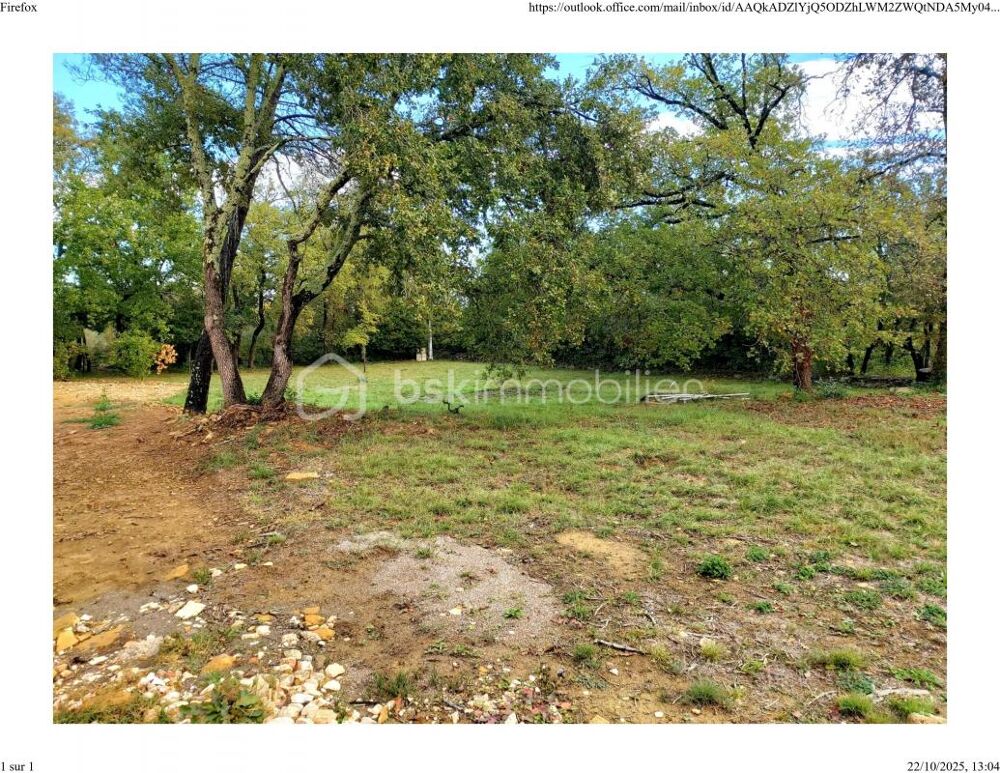 Vente Terrain Terrain constructible 1039 m2 - Deaux ( Gard ) - 99 000 euros Deaux