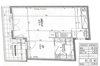  Appartement à vendre 1 pièce 40 m²