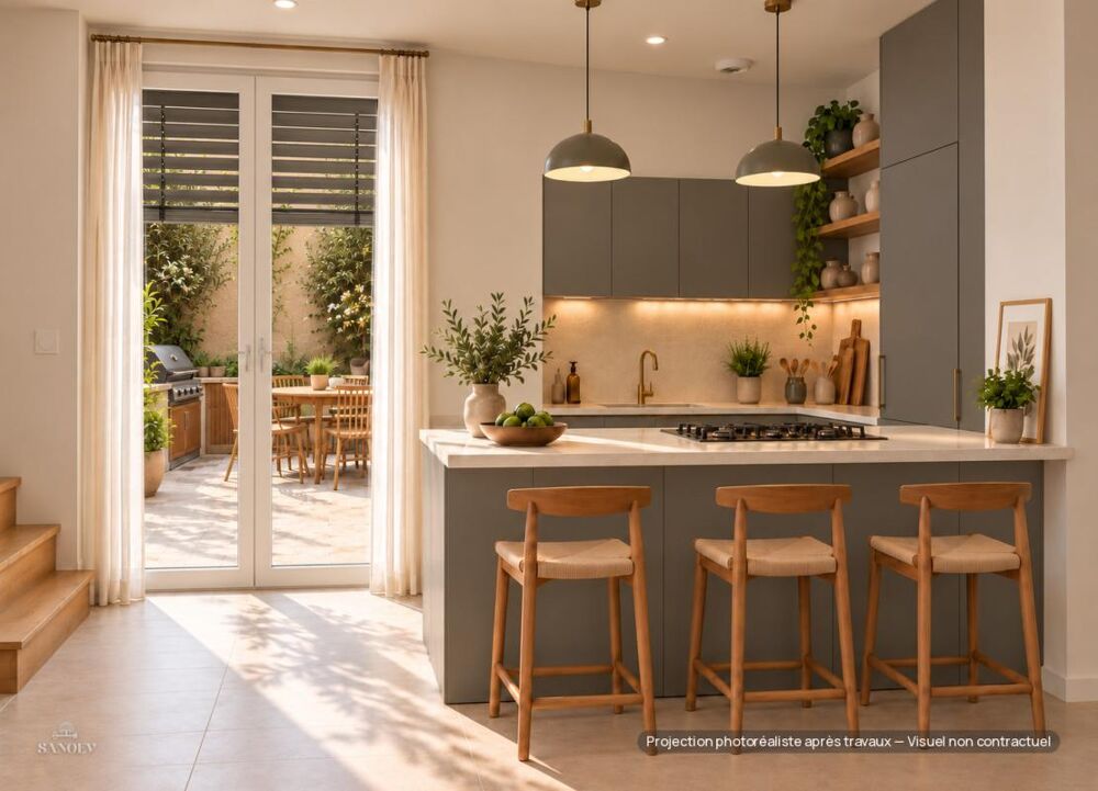 Vente Maison Lyon 3e – Maison de ville T3 · Patio plein sud · Part-Dieu Lyon 3