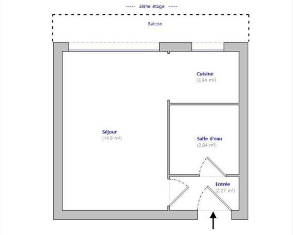 Appartement avec balcon et parking vendu loué