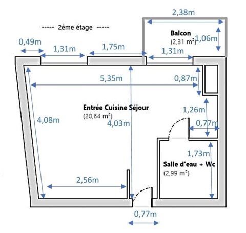  Appartement � louer 1 pi�ce 24 m�