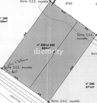  Terrain � vendre 824 m�