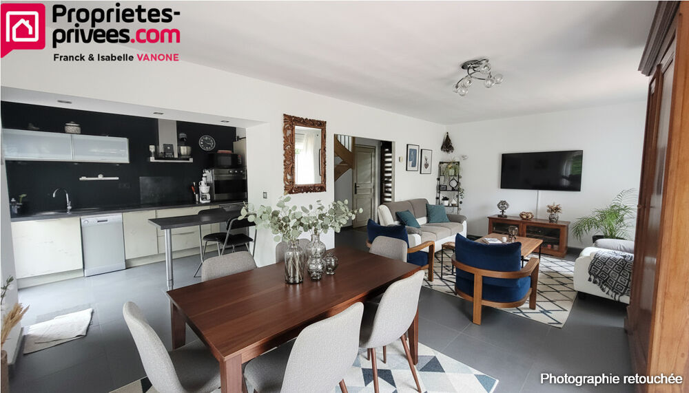 Maison Individuelle type plain pied - 3 chambres - jardin - garage - cave - 82 m² habitables (120m² utiles)