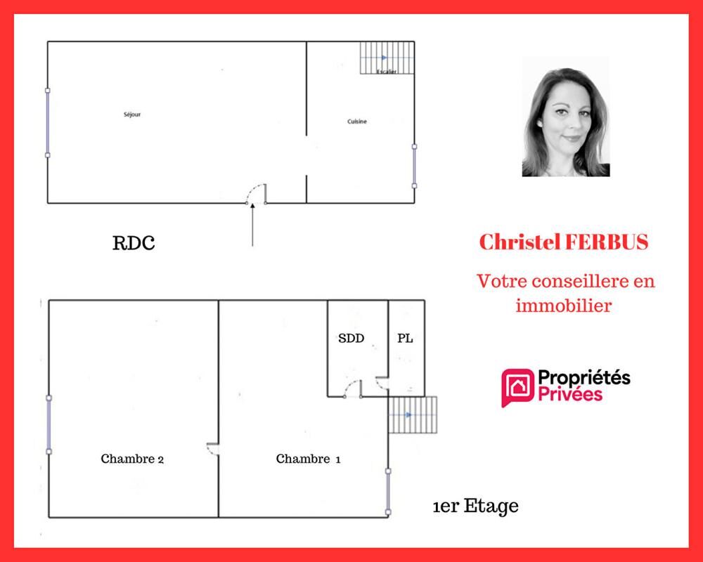 75013 PARIS - Passage National - Maison Paris 3 pièces 34.50 m2 - 2 Chambres - Cave