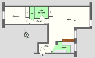  Appartement  vendre 2 pices 58 m