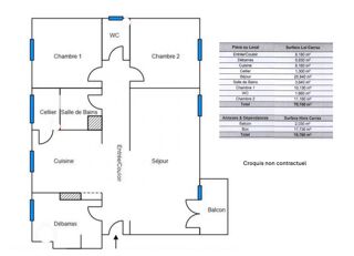  Appartement � vendre 3 pi�ces 75 m�