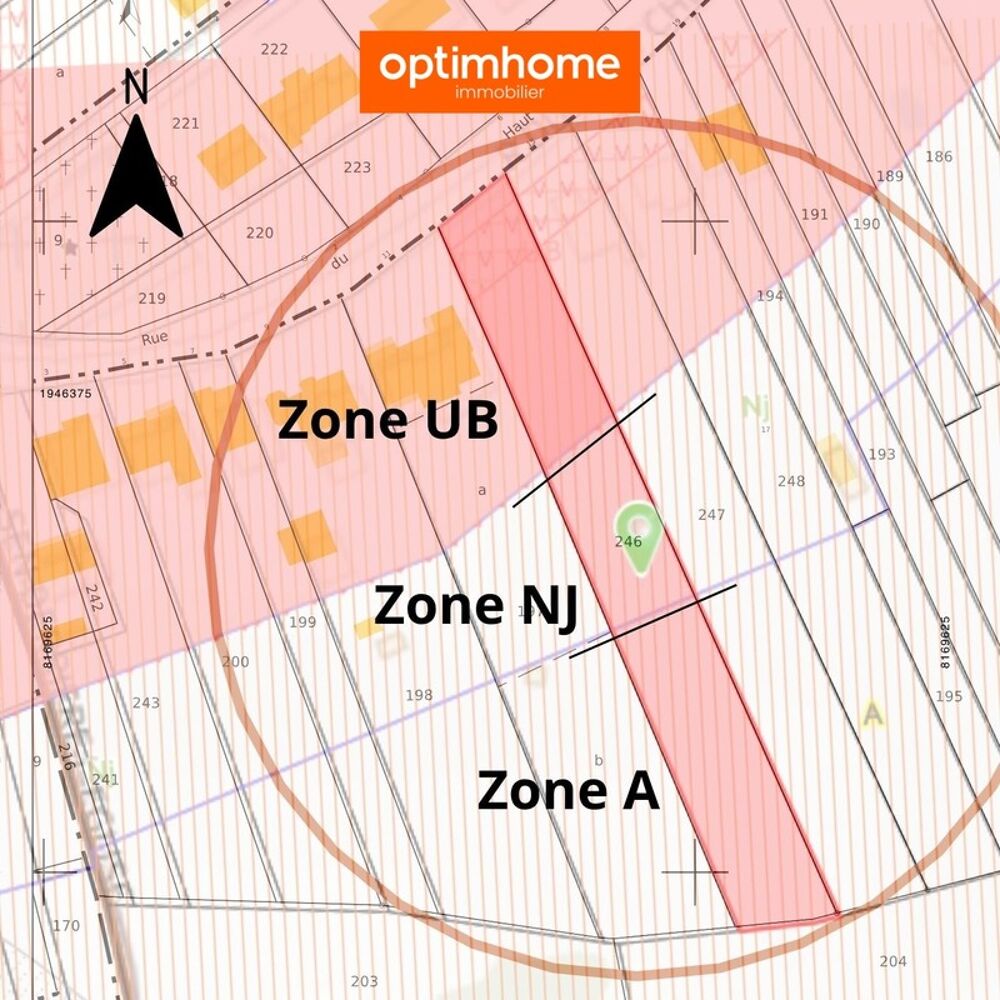 Vente Terrain Terrain à bâtir 2 663 m² – Buissoncourt (54) – 20 km Nancy Buissoncourt