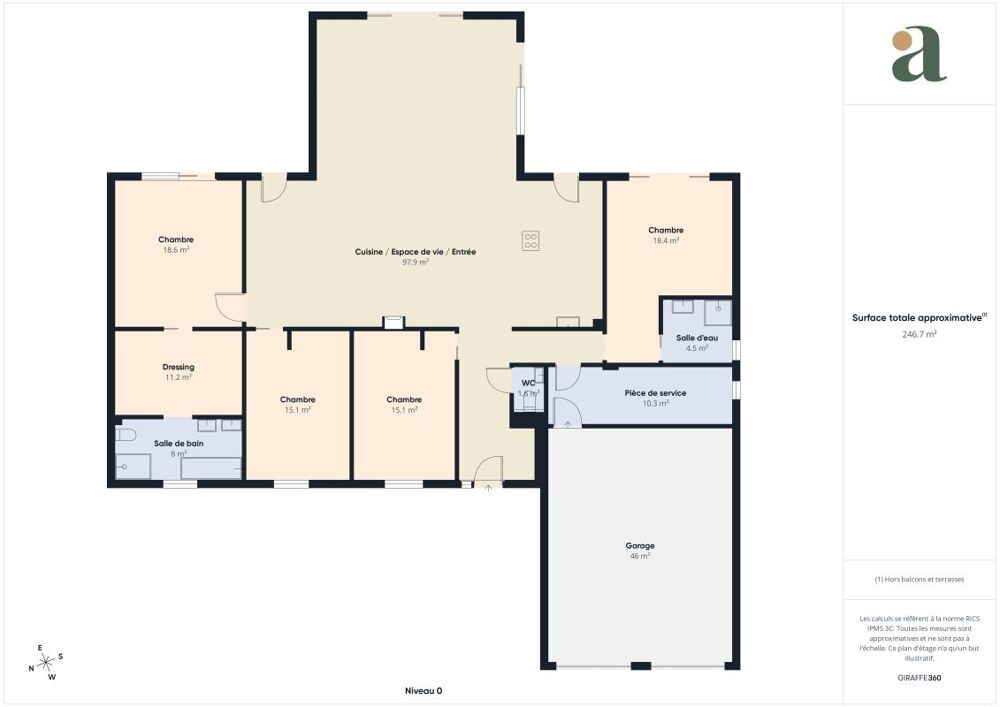 Vente Maison Maison d'architecte de plain-pied récente avec vue panoramique sur la nature environnante en vente à Vaugrigneuse (91640) Vaugrigneuse