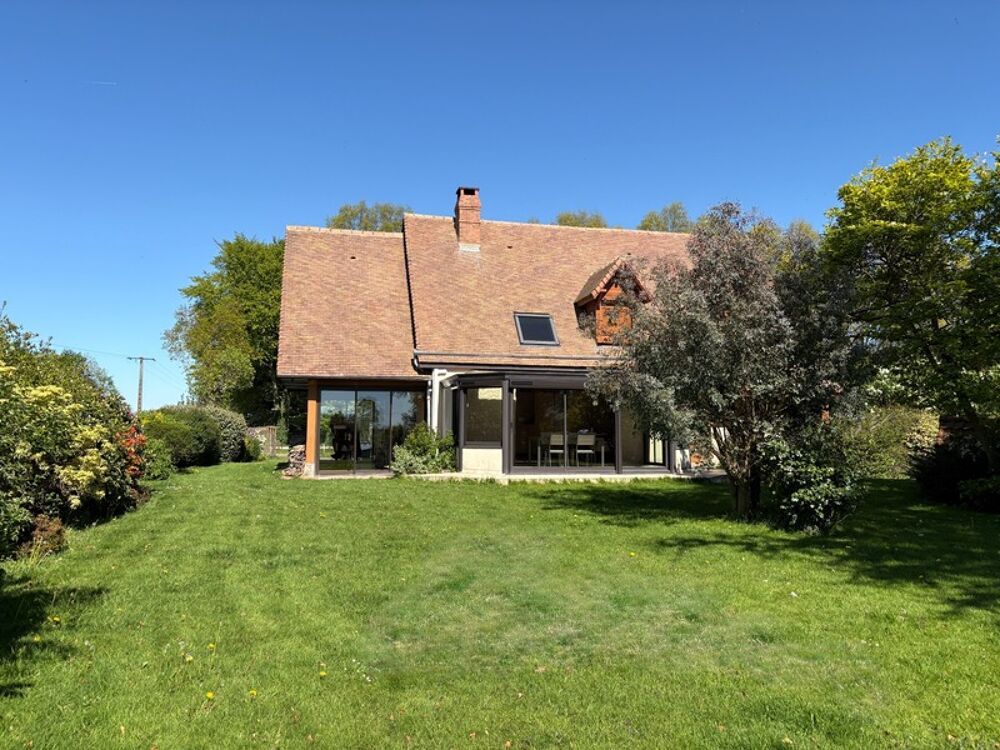Charmante propriété au calme 244 m2 vie de plain-pied 5 chs 5388 m2 de terrain paysagé BEUZEVILLE LA GRENIER (76210)