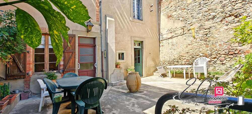 Maison de village de caractère avec cour intime et grand garage à Caunes-Minervois