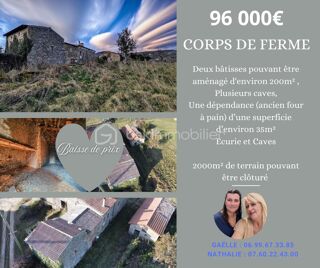  Ferme  vendre 3 pices 100 m Bozas