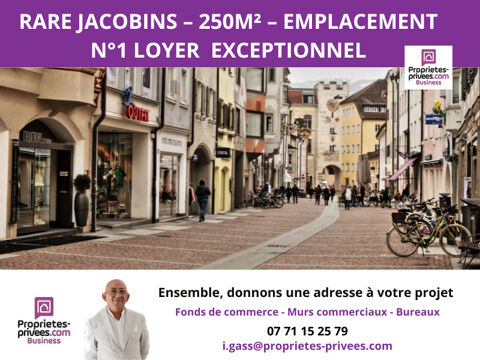 69002 LYON - Boutique 250 m&sup2; - Presqu'&icirc;le - Quartier Jacobins - Emplacement premium 583000 69002 Lyon