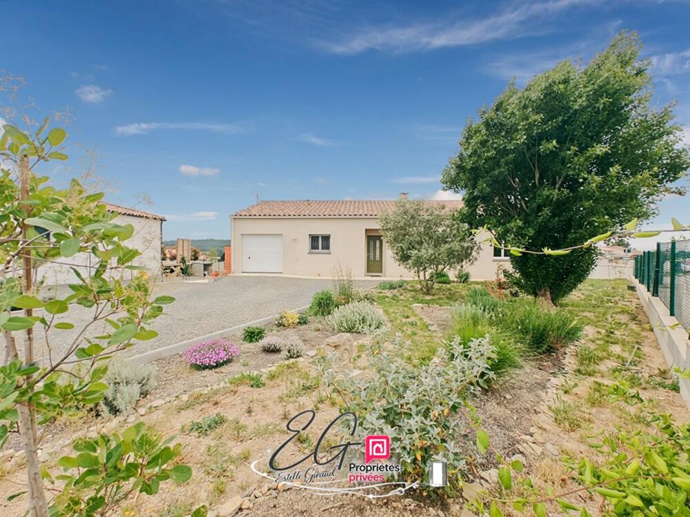 Villa récente 2023 de plain pied, 3 chambres, grand jardin : Hauteurs de Villarzel-Cabardès