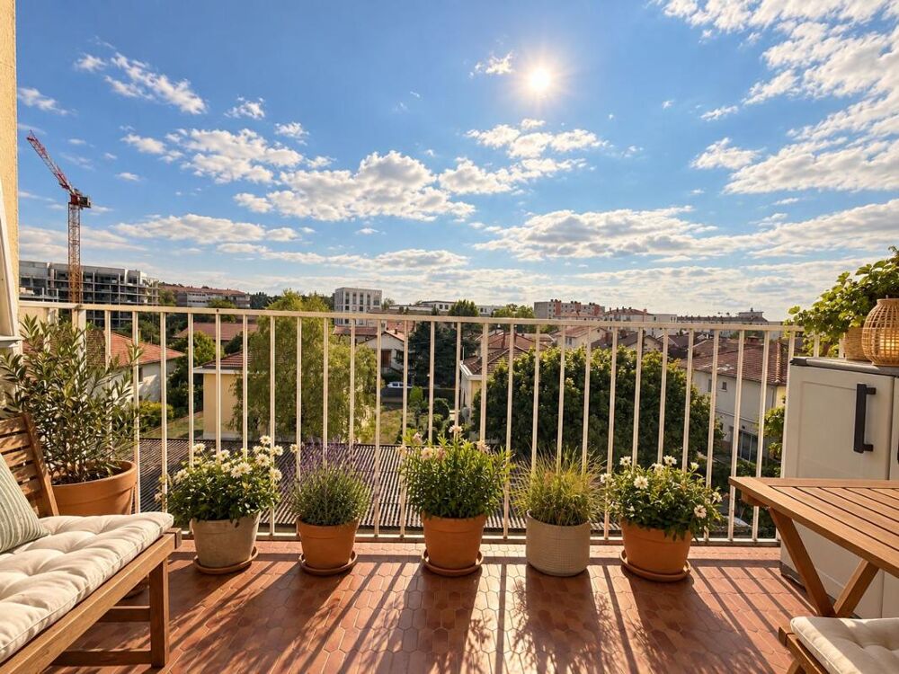 Vente Appartement LYON 8? – T5 TRAVERSANT AVEC BALCON ET VUE DÉGAGÉE Lyon 8