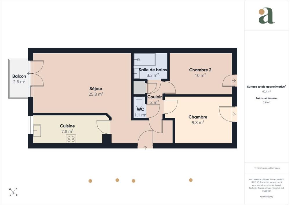 Vente Appartement Appartement 3 pièces dernier étage avec balcon sans vis-à-vis en vente à Argenteuil 95100 Argenteuil