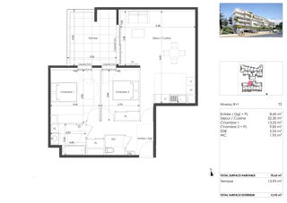  Appartement  vendre 3 pices 70 m