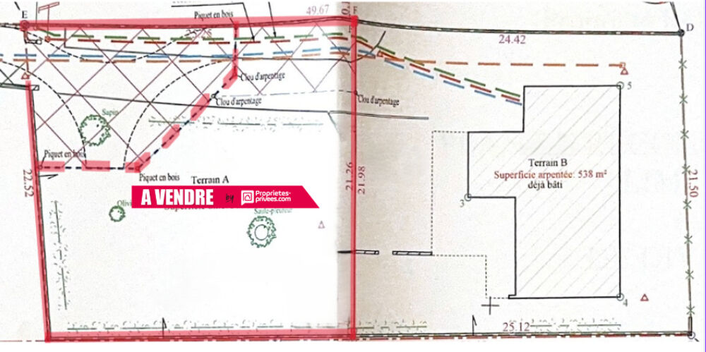 Vente Terrain Rare ! Terrain libre constructeur proche centre-village à Entraigues-sur-la-Sorgue Entraigues sur la sorgue